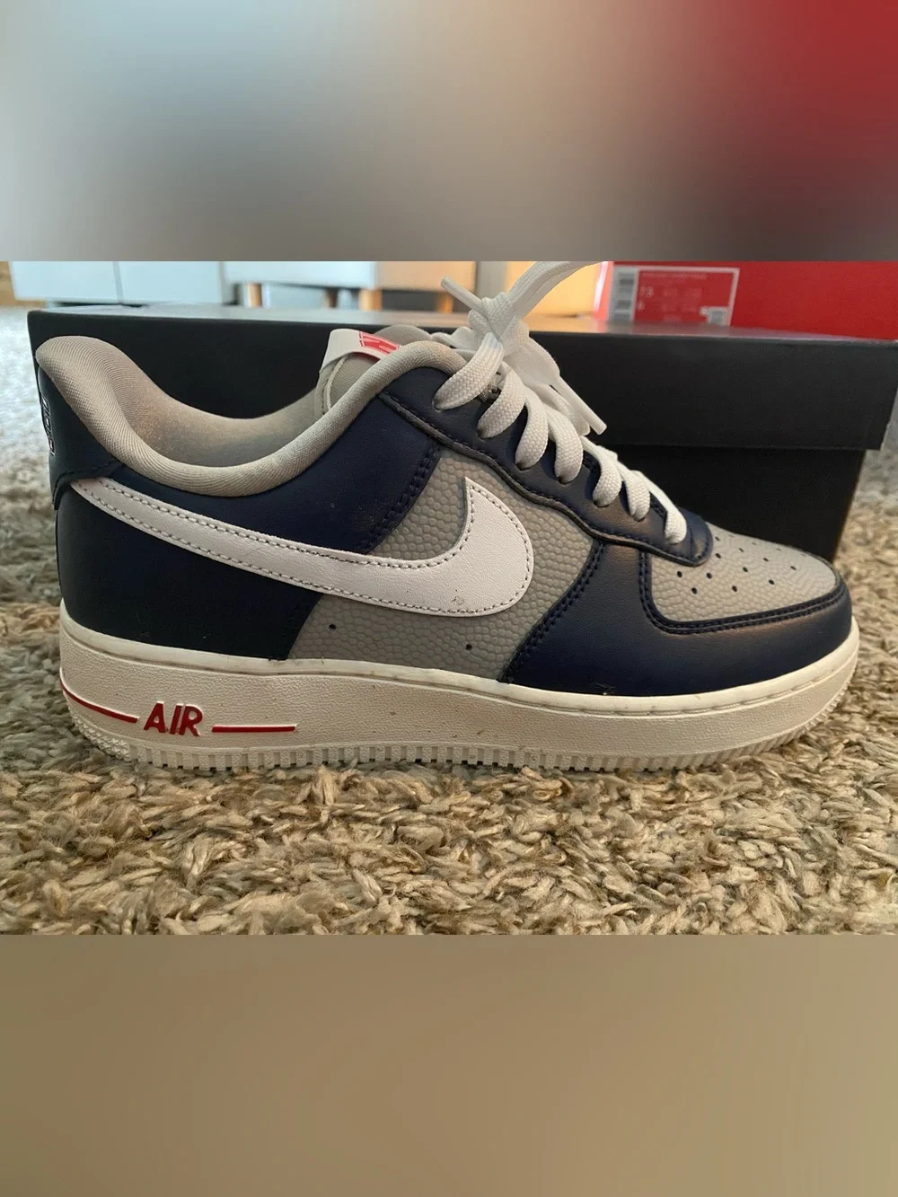 Nike Women's Navy, Gray and White Low-Top Athletic Sneakers